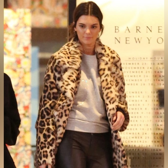 #36 New Long Plush Leopard Faux Fur Teddy Coat - Picture 7 of 8